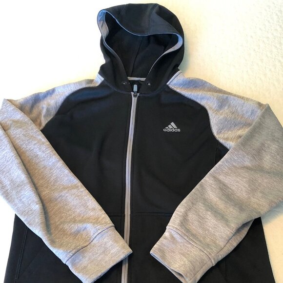 Adidas Climawarm Full Zip Hoodie Size Men's Medium, Color Grey - Picture 1 of 6